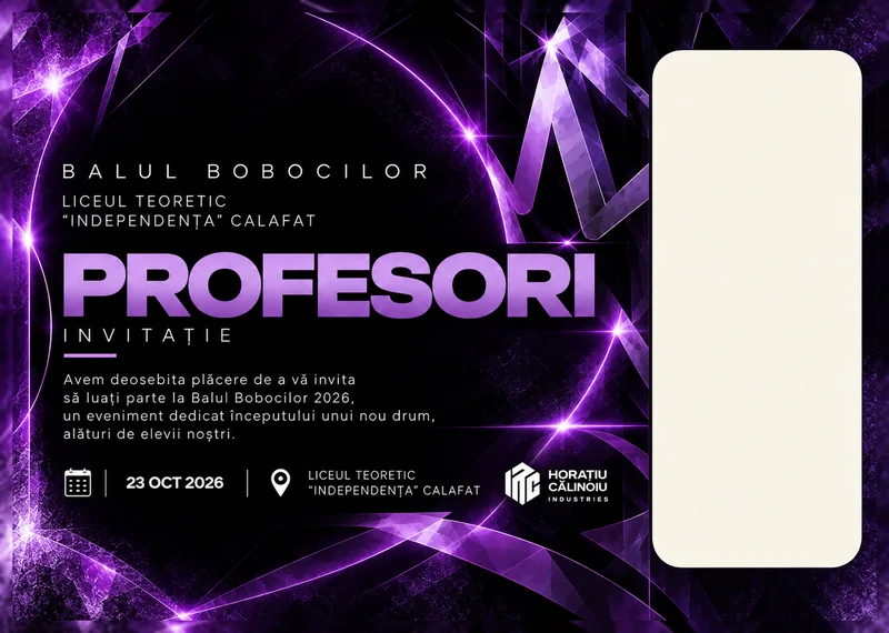 Invitație pentru profesori