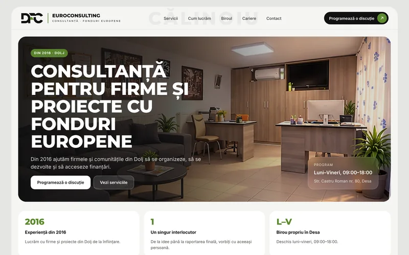 Site-ul DFC & Euroconsulting
