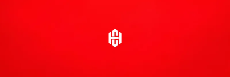 Banner roșu cu sigla HC